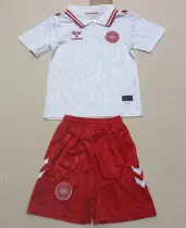 2024-25 Denmark Away Kids Soccer Jersey