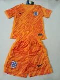 2024-25 England Orange GoalKeeper Kids Soccer Jersey
