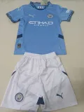 2024-25 Man City Home Kids Soccer Jersey
