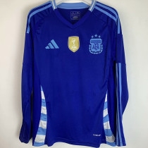 2024-25 Argentina Away Long Sleeve Soccer Jersey (长袖)