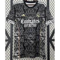 2023-24 RMA Black Special Edition Fans Soccer Jersey *队徽花纹