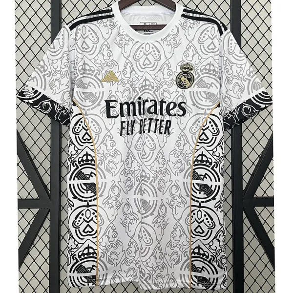 2023-24 RMA White Special Edition Fans Soccer Jersey *队徽花纹