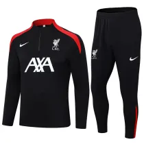 2024-25 LIV Black Half Pull Tracksuit (红领半拉链)