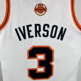 2006-07 Nuggets IVERSON #3 White Retro Top Quality Hot Pressing NBA Jersey