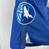 2023-24 TIMBERWOLVES Blue City Edition Top Quality NBA Pants