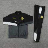 2024-25 Dortmund Black Grey Jacket Tracksuit #02