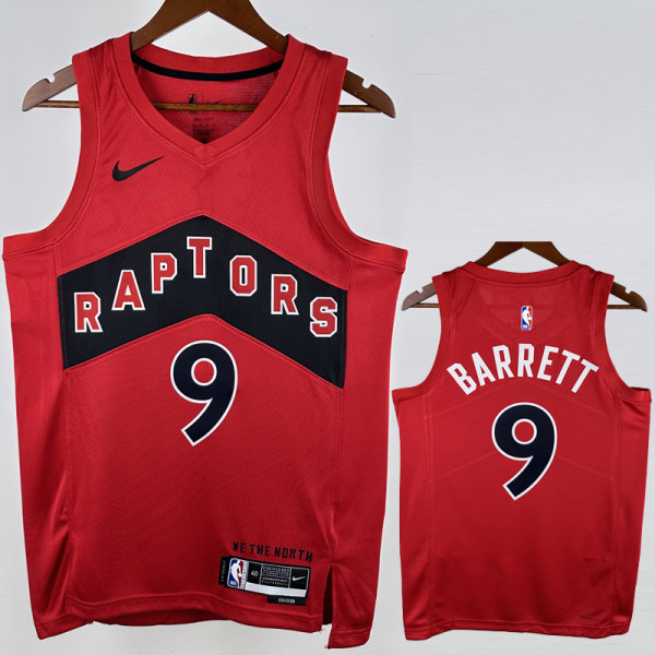 2022-23 Raptors BARRETT #9 Red Top Quality Hot Pressing NBA Jersey