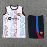 2024-25 BAR White Tank top and shorts suit (印花)