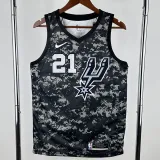SA Spurs DUNCAN #21 Camouflage color Top Quality Hot Pressing NBA Jersey