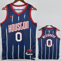 2022-23 Rockets WESTBROOK #0 Royal blue City Edition Top Quality Hot Pressing NBA Jersey