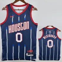 2022-23 Rockets WESTBROOK #0 Royal blue City Edition Top Quality Hot Pressing NBA Jersey