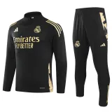 2024-25 RMA Black Half Pull Tracksuit (半拉链)