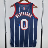 2022-23 Rockets WESTBROOK #0 Royal blue City Edition Top Quality Hot Pressing NBA Jersey