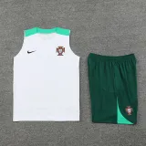2024-25 Portugal White Tank top and shorts suit