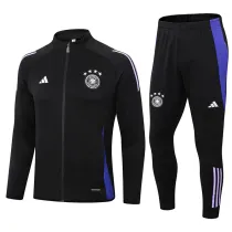 2024-25 Germany Black Jacket Tracksuit (紫边)