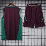 2024-25 Mexico Maroon Tank top and shorts suit