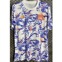 2024-25 Lyon Purple White Pre-match Training shirts