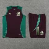 2024-25 Mexico Maroon Tank top and shorts suit