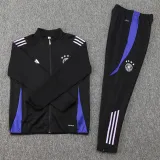 2024-25 Germany Black Jacket Tracksuit (紫边)