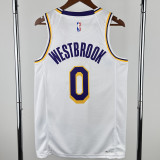 2022-23 Lakers WESTBROOK #0 White Top Quality Hot Pressing NBA Jersey(圆领)