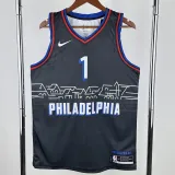 2020-21 76ERS HARDEN #1 Black City Edition Top Quality Hot Pressing NBA Jersey