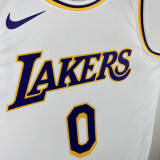 2022-23 Lakers WESTBROOK #0 White Top Quality Hot Pressing NBA Jersey(圆领)
