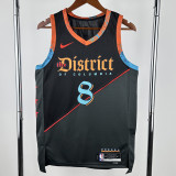 2023-24 Wizards AVDIJA #8 Black City Edition Top Quality Hot Pressing NBA Jersey