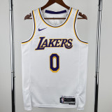 2022-23 Lakers WESTBROOK #0 White Top Quality Hot Pressing NBA Jersey(圆领)