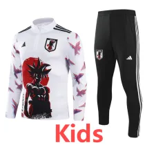 2024-25 Japan White Kids Half Pull Tracksuit (半拉链)(悟空)