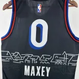 2020-21 76ERS MAXEY #0 Black City Edition Top Quality Hot Pressing NBA Jersey
