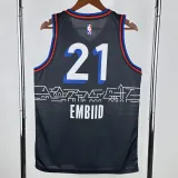 2020-21 76ERS EMBIID #21 Black City Edition Top Quality Hot Pressing NBA Jersey