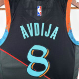 2023-24 Wizards AVDIJA #8 Black City Edition Top Quality Hot Pressing NBA Jersey