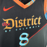 2023-24 Wizards AVDIJA #8 Black City Edition Top Quality Hot Pressing NBA Jersey