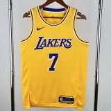2022-23 Lakers ANTHONY #7 Yellow Top Quality Hot Pressing NBA Jersey(圆领)