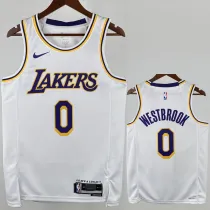 2022-23 Lakers WESTBROOK #0 White Top Quality Hot Pressing NBA Jersey(圆领)