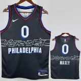 2020-21 76ERS MAXEY #0 Black City Edition Top Quality Hot Pressing NBA Jersey