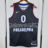 2020-21 76ERS MAXEY #0 Black City Edition Top Quality Hot Pressing NBA Jersey