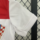 2024-25 Croatia Home Kids Soccer Jersey