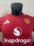 2024-25 Man Utd Home Long Sleeve Player Version Soccer Jersey (长袖球员)