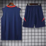 2024-25 Man Utd BlueTank top and shorts suit