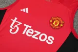 2024-25 Man Utd Red Tank top and shorts suit