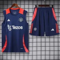 2024-25 Man Utd BlueTank top and shorts suit