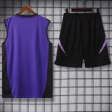 2024-25 Germany Purple Black Tank top and shorts suit