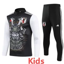 2024-25 Japan Black Kids Half Pull Tracksuit (童装半拉链)(宫本)