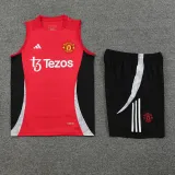 2024-25 Man Utd Red Tank top and shorts suit