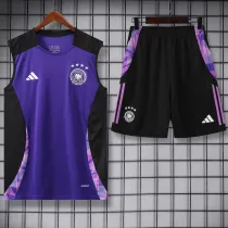 2024-25 Germany Purple Black Tank top and shorts suit