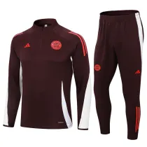 2024-25 Bayern Deep Red Half Pull Tracksuit (半拉链)