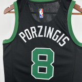 2022-23 Celtics PORZINGIS #8 Black Top Quality Hot Pressing NBA Jersey (Trapeze Edition) 飞人版