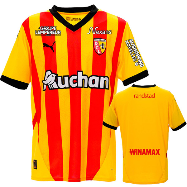 2024-25 RC Lens Home Print Sponsor Fans Soccer Jersey