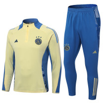 2024-25 Ajax Yellow Half Pull Tracksuit (半拉链)